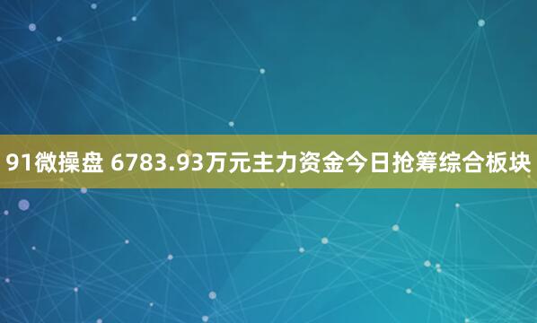 91微操盘 6783.93万元主力资金今日抢筹综合板块