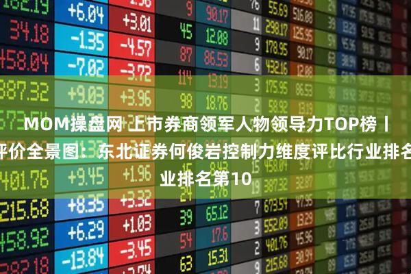 MOM操盘网 上市券商领军人物领导力TOP榜丨同业评价全景图：东北证券何俊岩控制力维度评比行业排名第10