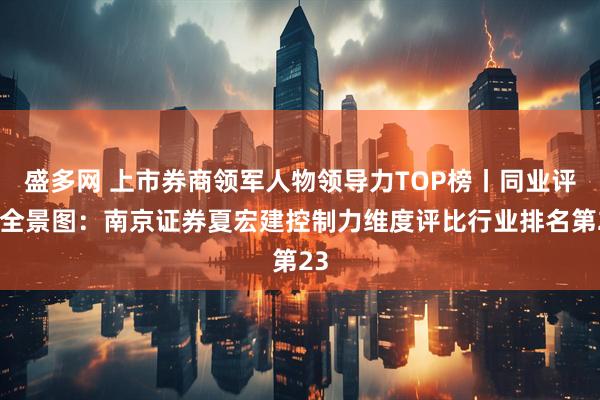 盛多网 上市券商领军人物领导力TOP榜丨同业评价全景图：南京证券夏宏建控制力维度评比行业排名第23