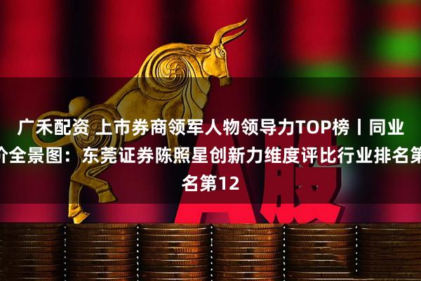 广禾配资 上市券商领军人物领导力TOP榜丨同业评价全景图：东莞证券陈照星创新力维度评比行业排名第12