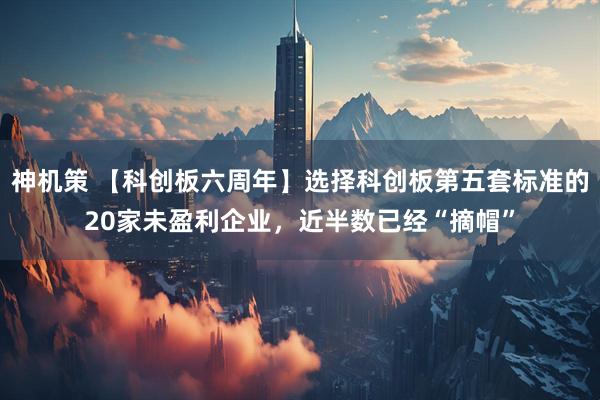 神机策 【科创板六周年】选择科创板第五套标准的20家未盈利企业，近半数已经“摘帽”