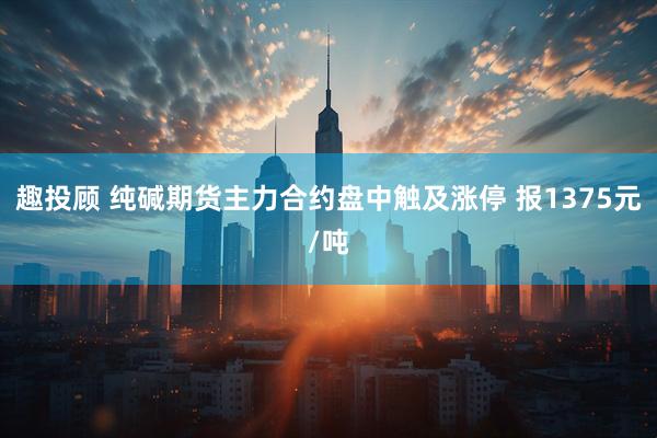 趣投顾 纯碱期货主力合约盘中触及涨停 报1375元/吨