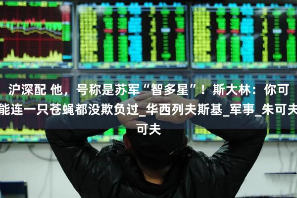 沪深配 他，号称是苏军“智多星”！斯大林：你可能连一只苍蝇都没欺负过_华西列夫斯基_军事_朱可夫