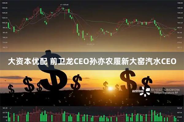 大资本优配 前卫龙CEO孙亦农履新大窑汽水CEO